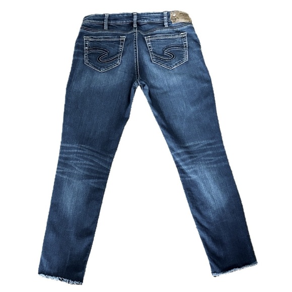 👖🎸 SILVER JEANS Co. Suki High Rise Super Skinny Jeans | Distressed Raw Hem Sz 30 - Picture 1 of 6